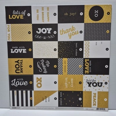 Kaisercraft "A Touch Of Gold - Extravagant" - 12 x 12 - Scrapbook Paper