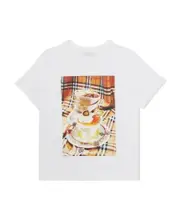 teacup-print cotton T-shirt 8Y,6Y,4Y White