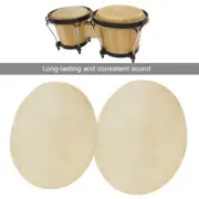 2pcs Drum Head Faux Buffalo Leather Consistent Clear Sound For African Bongo HR6