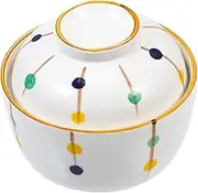 Cabilock Ceramic Stew Pot Soup Bowl Stewing Bowl Lid Restaurant Household Cookware