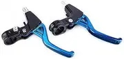 Bike Brake Levers Aluminum Alloy Mountain Bicycle Cycling Clutch Handles Blue 1pair