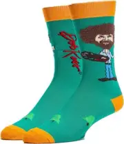 Oooh Yeah! Men's Bob Ross Cotton Crew Socks
