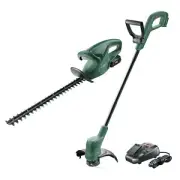 Bosch 18V Cordless Grass Line Trimmer Whipper Snipper + Hedge Trimmer Garden Kit