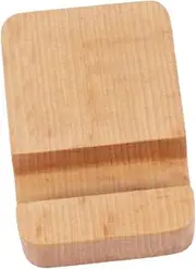 Didiseaon Creative Wooden Phone Stand Desktop Smartphone Holder Compact and Lightweight Design for Desk Use for Video Watching and Photo Viewing Light Color