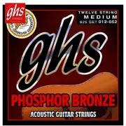 GHS 625 Phosphor Bronze 12-String Acoustic Guitar Strings Medium 12-52