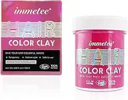 immetee Hair Color Wax, Temporary Hair Color Wax, Temporary Hair Tinting Gifts for Children Girls, Washable, for Christmas, Party, Cosplay, Birthday, 100g (Rose Red)