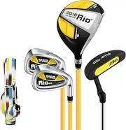 Children's Golf Clubs Set -1 Wood, 2 Iron, and 1 Putter Club Beginner Boys and Girls Instructional Training Set with Golf Bag