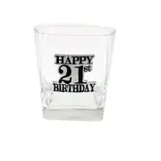 21st Birthday Badge Scotch Glass