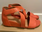 NIB Sundance Catalog Kenneth Cole Orange “Gisele Sandals” Size 10 M $178