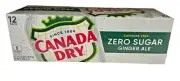 Canada Dry Zero Sugar Caffeine Free Ginger Ale Soda 12 pack