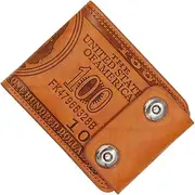[Baluue] Men's Wallet Leather Small Purse Multiple Compartments Vintage Bifold Wallet for Men