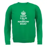 Keep Calm and Narrow Boat - Kids Hoodie / Sweater - Canal Boating Barge