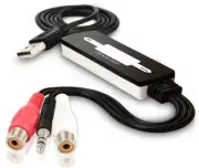 USB Audio Recorder Adapter Capture Analog AUX Audio To Digital MP3 WAV WMA Files