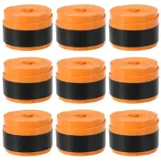 9 Pack Tennis Racket Grip Tape 43.3" Stretchy Non-Slip Absorb Sweat Orange