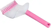 Baluue 1pc Fringe Cut Comb Bangs Bang Cutting Tool Curly Brush Fringe Cutting Shield Boar Bristle Hair Brush Hair Straightener Rat Tail Comb Hot Comb Bang Hair Cut Tool Detangling Pink