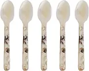 WUISOLQP 5pack/lot Pearl Spoon for Caviar Must-Have Caviar Egg Ice Cream Spoon Caviar Spoons for Caviar Egg Ice Cream ABS, B