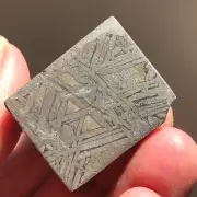 Natural Xizang Iron IAB Meteorite 117. Grams End-Cut Etched Perfect Fusion Crust