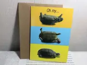 RSVP GET WELL GREETING CARD New with Envelope "Oh My.....Hope you get back on.."