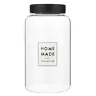 Storage Container Glass Pantry Canister Wood Lids 9.5 in H, Homemade Pack of 2