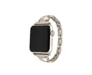 Stylish Metal X-shaped Shiny Watch with Steel Strap for Apple IWatch 5 4 3 2 1-Gold