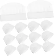 [SAFIGLE] Fun Safe Boys and Girls Chef Hats 25pcs Disposable Cooker Caps Child Chef Hat Set for Parties Schools Cooking Classes White