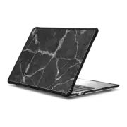 MacBook Pro 13-inch (M1 / M2 / Intel) Impact Case Abstract black white gray silver glitter stylish marble