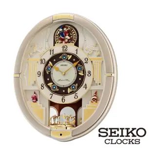 【SEIKO 精工】雙人舞者Hi-Fi音樂掛鐘 QXM289B.QXM290S(12首音樂 西敏寺鐘聲 SK048)