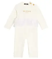 Balmain Kids Baby logo onesie