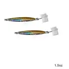 2pcs Gold Silver 1.5oz Colt Sniper jig 42g Fishing Vertical 3561D-DT MUSTAD Hook