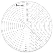 UPTTHOW 10" Round Center Finder Compass Clear Acrylic for Drawing Circles on ...