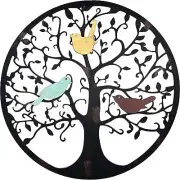 Bird Tree of Life Sculpture Wall Art Fence Home Decor Hang Patio Balcony Kitchen