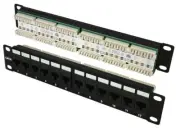 CAT 6 1U 10" 12 PORT PATCH PANEL, CONNECTOR TYPE RJ45, LAN CATEGORY CAT6 FOR TUK