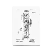 Airplane Patent Vintage Minimal Man Cave Wall Art #9