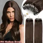 Micro Link Human Hair Extensions Micro Ring Bead Loop Link Tip Russian Hair 200s