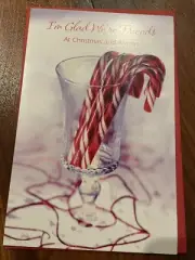 Sparkly American Greetings Card I’m Glad We’re Friends At Christmas And Always.