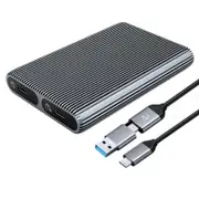 Dual-bay M.2 Nvme & Sata Ssd Enclosure in Grey