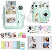 CAIYOULE Accessories Kit for Instax Mini 12 Instant Camera Include Clear Case + Mini Picture Frames & Album + DIY Stickers + Color Filter Set