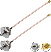 POBADY 2PCS U.FL IPEX to RP SMA Female Waterproof Box M20 Low Loss Coaxial Cable 6" /15CM IPX IPEX to RP SMA Female RG178 Coaxial Pigtail Cable for Wireless Routers Mini PCIE Network Cards PCI