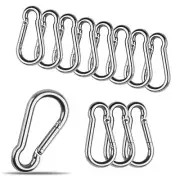 12 Pcs Small Carabiner Clip 1.57inch Carabiners Clips Stainless Steel Mini Ca...