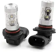 XYWHPGV 2Pcs 50W 9005 White 2828 SMD 10 LEDs Lens Fog Light Headlight Bulb for Auto Car(01dd3 baad6 d5c0a 21476 f21e2 31bce