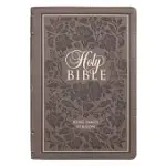 KJV BIBLE THINLINE BROWN WITH FLOWERS