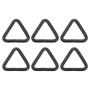 6 Pcs Metal Triangle Ring Buckle, 1" Belt Fastener Connectors, Black