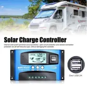 100A MPPT Solar Panel 12V/24V Auto Dual USB Battery Regulator Charge Controller