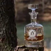 Engraved Decanter for Whiskey, Scotch, Bourbon