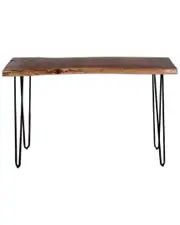 Alaterre Hairpin Natural Live Edge Wood with Metal 48in Media Console Table