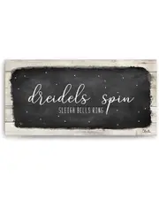 Ready2HangArt Dreidels Spin, Sleigh Bells Ring Canvas Wall Art by Olivia Rose