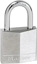 Master Lock Solid Brass Body Nickel Plated Stainless Steel Shackle Padlock, 40 mm Size