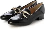 [EVOL] (イーボル) Evor Women's Pumps (Light Weight) Buckled Soft Loafers for Rain or Shine, BL, 23.5 cm