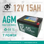 12V 15AH AGM Deep Cycle Battery 4 Electric Scooter eBike > 12Ah 6FM15 6DZM15 AU