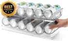 Can Dispenser for Fridge, Double-Layer Rolling, Drink Organizer, Storage Rack